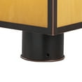 thumbnail image 3 of Vaxcel Mission 1L Bronze Outdoor Rectangle Post Light Honey Glass, 3 of 5