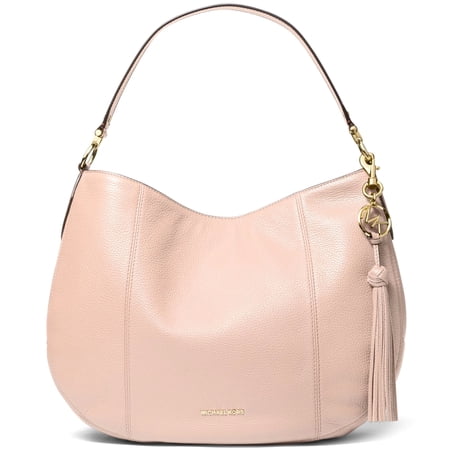 Michael Kors Women's Brooke Large Pebbled Leather Shoulder Bag (Soft Pink)