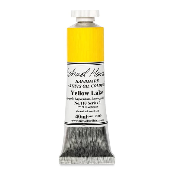 Michael Harding Artists Oil Color - Yellow Lake, 40 ml tube