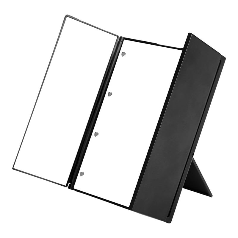 Small LED Lighted TriFold Vanity Mirror Travel Mirror Compact Pocket