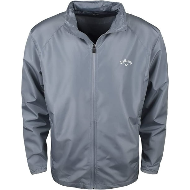 Callaway Golf Full Zip Wind Jacket Small Gray Heather Walmart