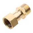 thumbnail image 6 of Pressure Washer Adapter - Brass M22 Male Female Connector, 360° Swivel Anti-Kink Fitting for Car Wash Garden Hose (Gold), 6 of 6