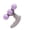 Purple, variant on Yihuala Silicone Massage Roller Handheld Massager 6 Rollers Design for Effective Muscle Relief Light Weight Pilates Fitness Tool