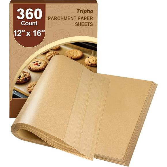 Bandejas para hornear Tripho de papel pergamino, 360 unidades, 30 x 40 cm
