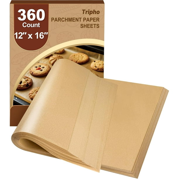 Bandejas para hornear Tripho de papel pergamino, 360 unidades, 30 x 40 cm