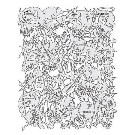 Artool Template - Iwata Artool Freehand Template - Return of Skull Master Lucky 13
