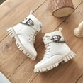 thumbnail image 4 of lnmuld Kids Boots Classic British Style Winter Warm Kids Comfortable Soft Sole Ankle Booties for Girls Everyday Wear Size:5-5.5 Years, 4 of 7