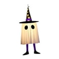 thumbnail image 3 of Almencla Halloween Hanging Ghost Hat Light Creative Glowing Ghost for Patio Yard Tree Violet, 3 of 8