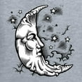 thumbnail image 6 of Wild Bobby Crescent Moon Astrology Puff Print Fashion Womens Slim Fit Junior Tee, Heather Grey, Large, 6 of 6