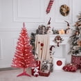 thumbnail image 4 of CNKOO 4ft White Pre-Lit Halloween & Christmas Tree  Compact Artificial Xmas Tree with Stand, 4 of 9