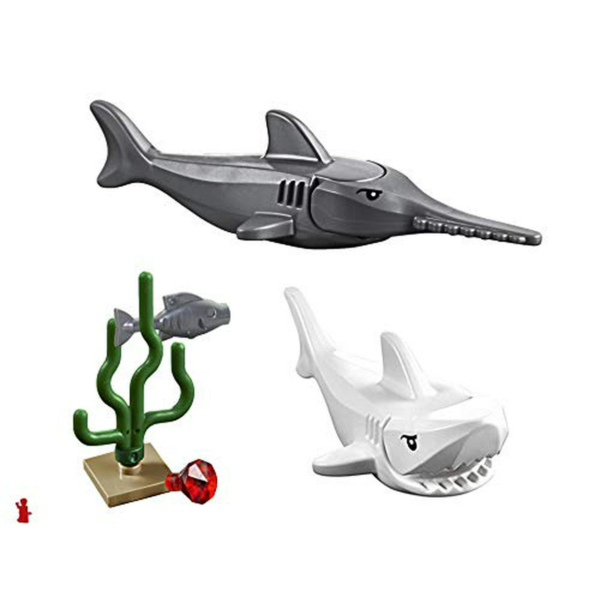LEGO Great White Shark and Sawfish Combo (with Sea Plant, Jewel, and Fish)  60095 | Walmart Canada