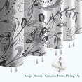 thumbnail image 6 of Gray Pioneer Flower Pattern Shower Curtain 72"x72" ,Bathroom Decorative Shower Curtains Set with 12 Hooks,Modern Waterproof Washable Shower Curtain, 6 of 6