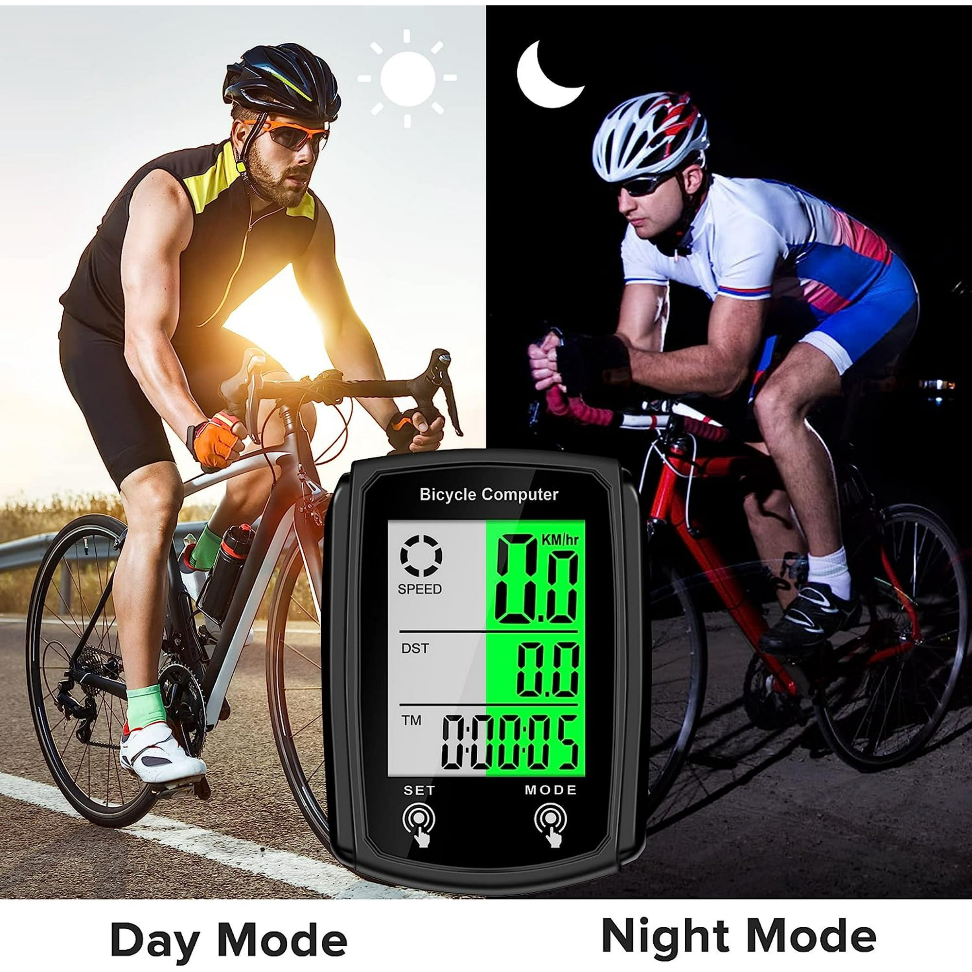 Compteur de Vitesse de Velo avec Affichage Automatique du Compteur de Vitesse de Velo de Velo de Reveil et Kilometrage Simple