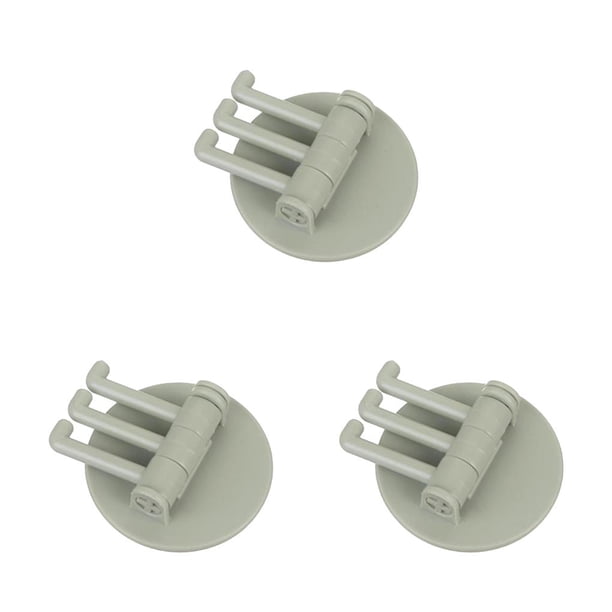 Yuarrent Gancho adhesivo sin costuras de tres ramas Gran capacidad de carga Ganchos de barra 3 en 1 Soporte para llaves de baño Bastidores de Type1 NO1