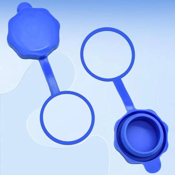 2 PCS Silicone 5 Gallon Water Jug Caps, Reusable Replacement Caps, 55mm Leak Proof Non Spill Lids for 3 to 5 Gallon Water Bottles Home Office