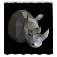 thumbnail image 3 of Ambesonne Animal Shower Curtain, Animal with Angular Design, 69"Wx70"L, Grey Charcoal Grey, 3 of 3