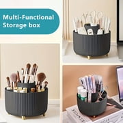 BYXAS 360° Rotate Makeup Brush Holder Organizer, Makeup Organizers Countertop, Makeup organization and Skincare Storage for Vanity, Desktop, Bathroom (Black)