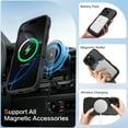 thumbnail image 2 of YINLAI iPhone 16 Pro Case Compatible with Mag-safe,Wave Frame Design Translucent Matte Back TPU Bumper Shockproof Women Men Magnetic Protective Phone Cases for iPhone 16 Pro 6.3",Black, 2 of 8