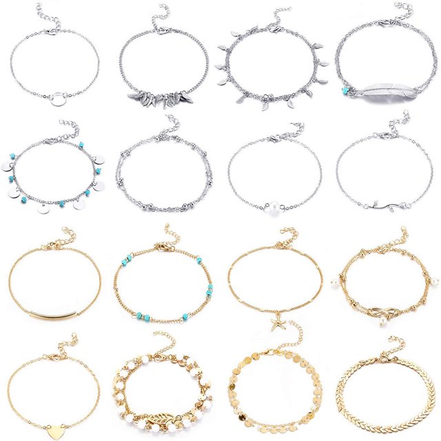Sonducket Pulseras de tobillo Cuentas de arroz Playa Exquisita joyería única para el cuerpo Tobilleras elegantes y exquisitas para niñas para la Ropa, zapatos y accesorios Miscelánea tipo 5 Sonducket AP009333-05