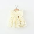 thumbnail image 2 of THDHVS Little Girl Dresses,Cherry Embroidery Dress with Ruffle Hem and Matching Purse for Girls Sweet Playful Complete Set,Girls Party Dress Yellow, 2 of 8