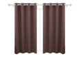thumbnail image 1 of Deconovo Cortinas opacas marrones de 132 x 160 cm con aislamiento térmico para ventanas, 1 of 5