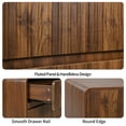 thumbnail image 5 of LEFHDA 2 Drawer Fluted Nightstand, Wood Fluted Bedside Table for Bedroom, Mid-Century Modern End Tables(Walnut), 5 of 10