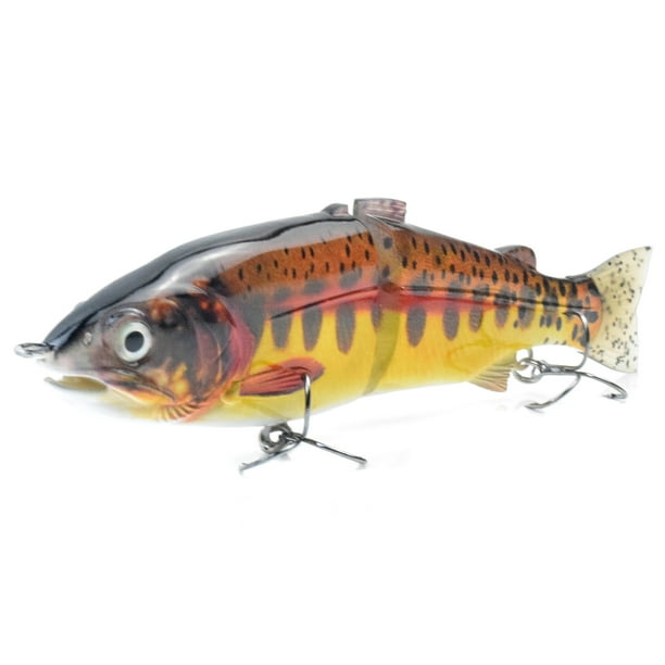 7.5in / 2.3oz Trout Bait Fishing Lure 2-segment Hard Body Lure Sinking Lure  with Treble Hook Lifelike Crankbait Artificial Fishing Lure 