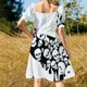 thumbnail image 5 of Vestido de manga corta con diseño de arte de carrera ciclista, elegante y chic, vestido de mujer, vestidos de verano para mujer, 5 of 7
