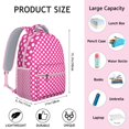 thumbnail image 6 of Waterproof School Backpack with Polka Dot Pattern - Ergonomic Student Backpack with Spinal Support & Breathable Straps for Teens & College Students, 6 of 6