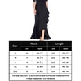 thumbnail image 2 of Faldas largas Falda de verano para mujer Falda asimétrica con volantes para mujer Falda elegante de color sólido Ygjytge Negro T XL para Mujer, 2 of 7