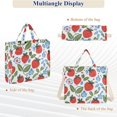 thumbnail image 6 of FORMRS Womens Corduroy Tote Bag Crossbody Shoulder Handbag with Pocket, Vibrant Strawberries, 6 of 7