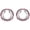 Pink, variant on Paved Circle Crystal CZ Clip On Nipple Ring Pair Adjustable Non Piercing Jewelry for Women