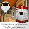 thumbnail image 5 of Satco S12546 G40 LED Gold Crown Globe Light Bulbs 8W 120V 2700K E26 Medium Base Dimmable (6 Pack), 5 of 11