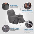 thumbnail image 2 of POINTERTECK Housse de Fauteuil Inclinable en Velours Extensible 1 Pce Housse de Fauteuil Inclinable Protecteur pour Fauteuil Inclinable-Bleu Paon, 2 of 7