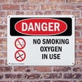 thumbnail image 4 of (2 Pack) No Smoking Oxygen In Use OSHA Danger Sign 10 Inch X 7 Inch Indoor / Outdoor Rust-Free Aluminum Metal Signs for Workplace, Workshop, and Construction Site, Made in the USA, 4 of 8