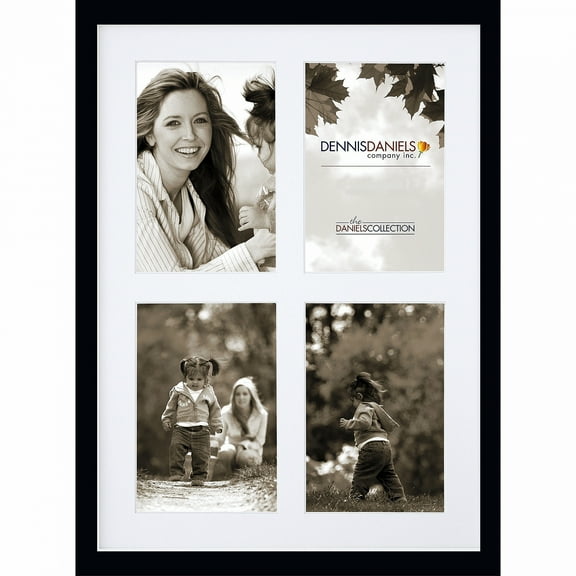 ATRIUM STACKED 4-opening 5x7 ebony-black collage by Dennis Daniels - 5x7