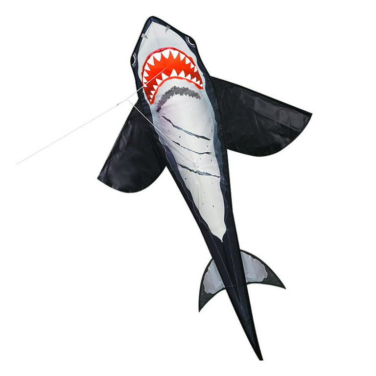 Pinfect Big Shark Shaped Kite Easy To Fly Large Kite Toy Cute Animals Kite  Children Gift