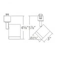 thumbnail image 2 of WAC Lighting Charge 1-Light Line Voltage Aluminum Track Head in Brushed Nickel, 2 of 2