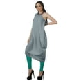 thumbnail image 4 of Moomaya Robe Kurti à une Épaule Imprimée pour Femme, Sans Manches, à Col Bénitier, Style Bohème, Tenue de Soirée de Designer, 4 of 7