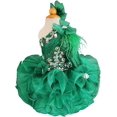 thumbnail image 4 of Jenniferwu G068E Infant Toddler Baby Newborn Little Girl's Pageant Party Birthday Dress Green 3T, 4 of 6