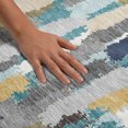 thumbnail image 3 of Addison Rugs Mayfield Premium Machine Washable Transitional Stripes Teal Rectangle Rug, 8' x 10', 3 of 8