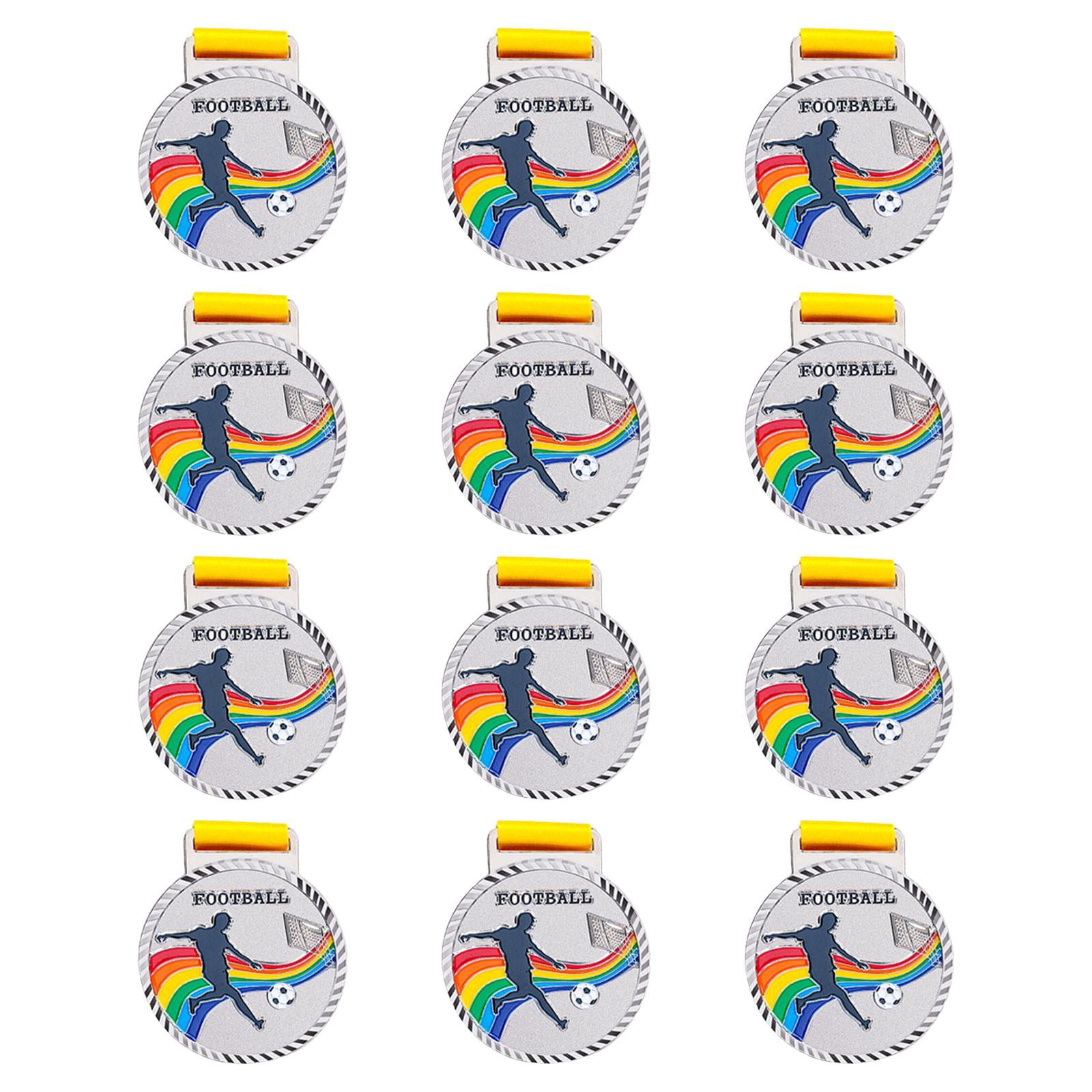 Abbraccia 12x Soccer Medals for Awards Party Favors Participation Awards Prizes Awards Winner Medals for Sports Day Match Spelling Bees medal