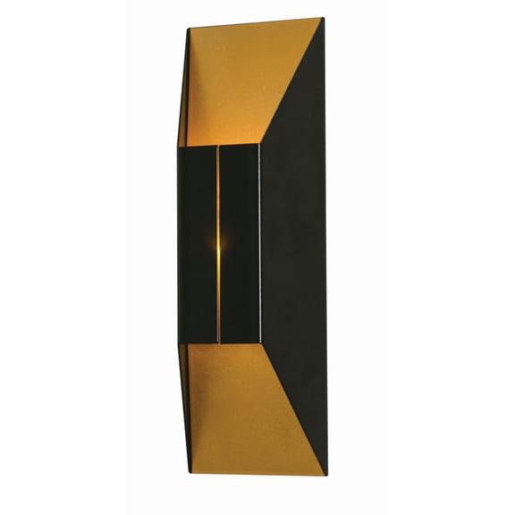 SUMS051413L30D1BK AFX Summit - 13.98 Inch 120V 20W 1 LED Wall Sconce-Black/Gold Finish