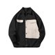 thumbnail image 2 of pstuiky Camisas casuales de manga larga para hombre, Camisa informal de manga larga con botones y cuello vuelto de color patchwork para hombre Tops de talla grande para hombre l, 2 of 9