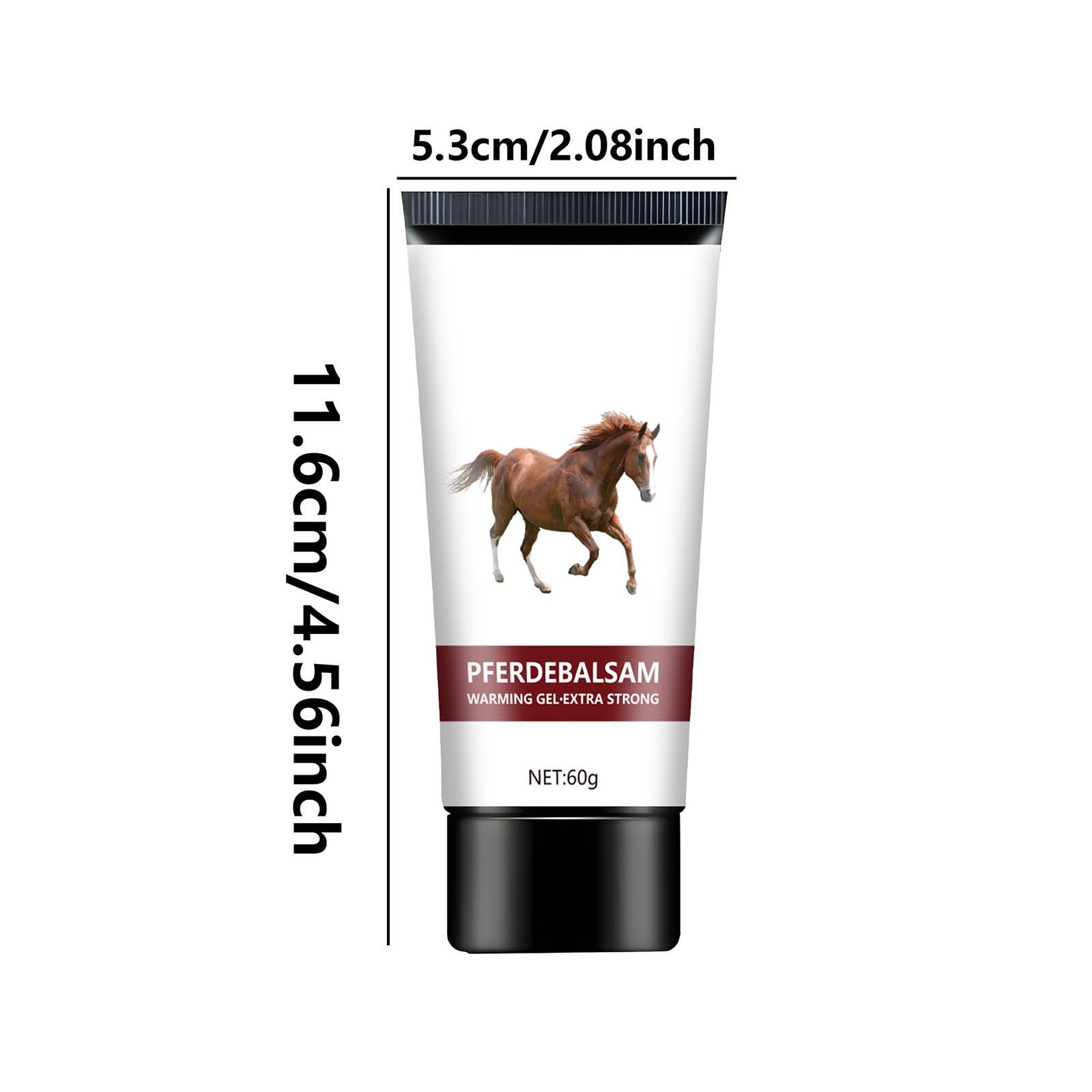 Herunwer Horse Balm Gel, Extra Strength Warming Massage Gel, with Horse Chestnut & Safflower Extract, Joint & Muscle Support