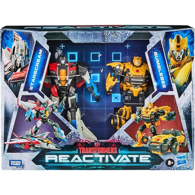 Transformers Reactivate Figurine Articulée de 6 Pouces Classe de Luxe Lot de 2 - Starscream et Bumblebee