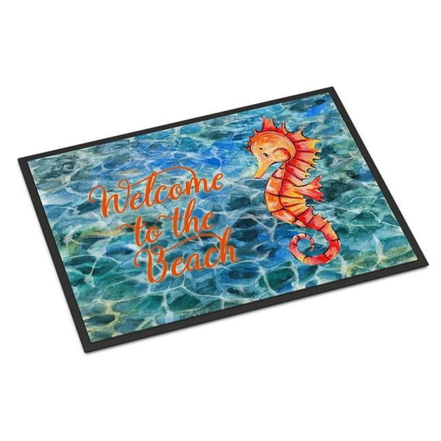 Carolines Treasures BB8519MAT Seahorse Tapis de Bienvenue Intérieur Ou Extérieur - 18 x 27 Po