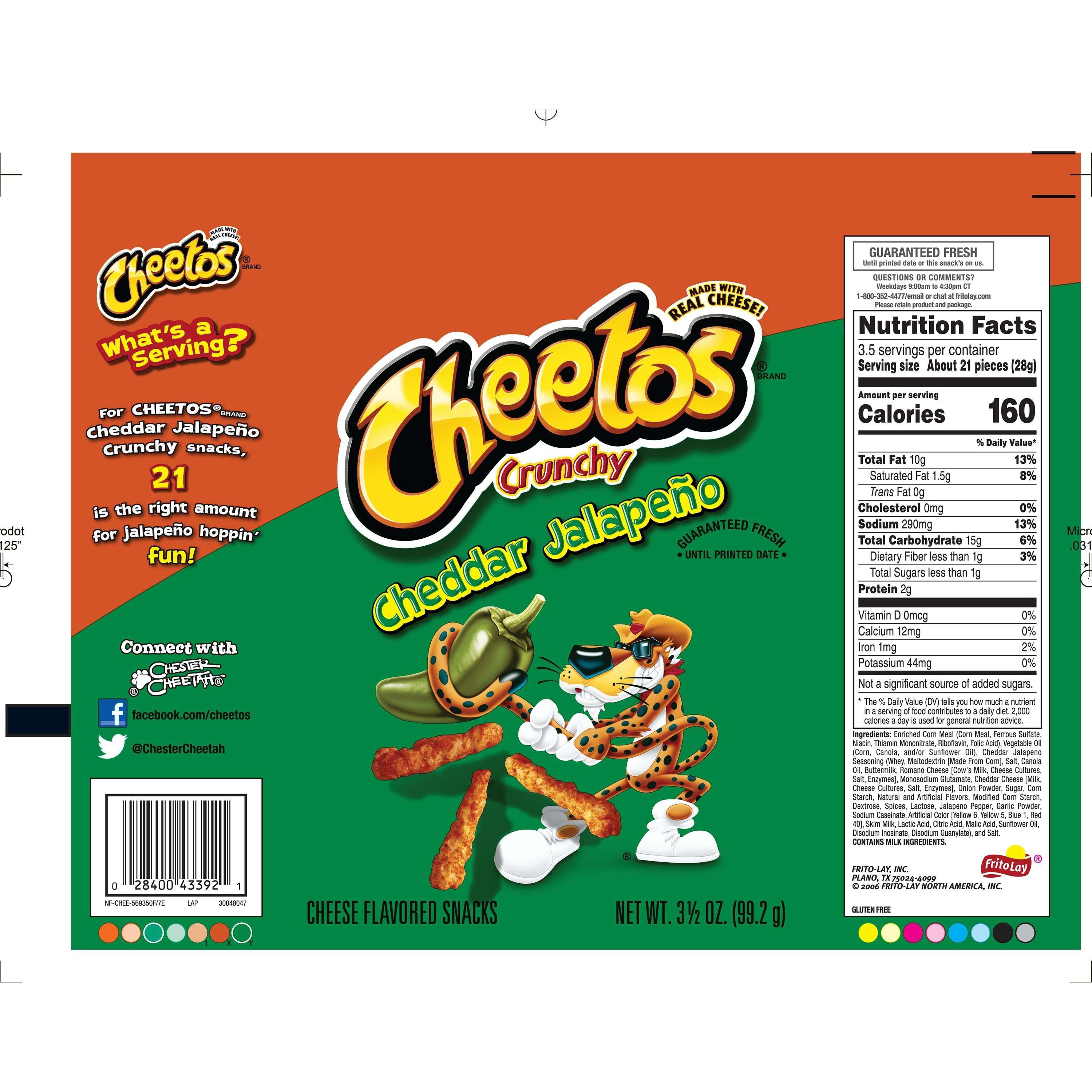 Cheetos® Crunchy Cheddar Jalapeno Cheese Flavored Snacks, 1.38 oz