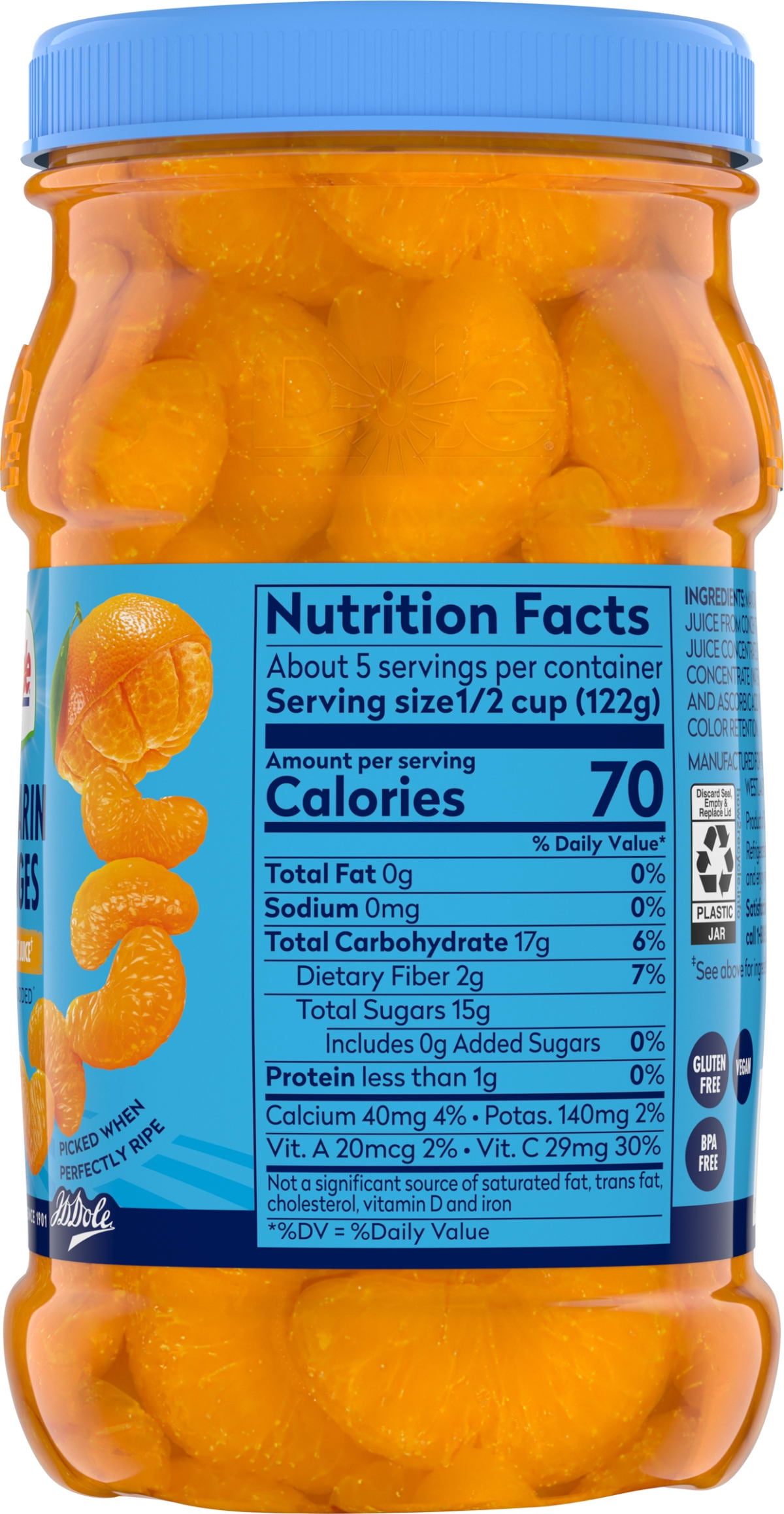 (4 pack) Dole Sliced Peaches in 100% Fruit Juice, 23.5 oz Jar