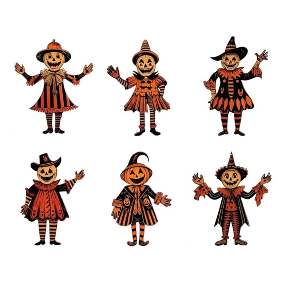 Vintage Halloween Party Decoration Halloween Wood Sign intage Halloween Wall Door Hanging Decoration for Window Fireplace Mantel 6pcs